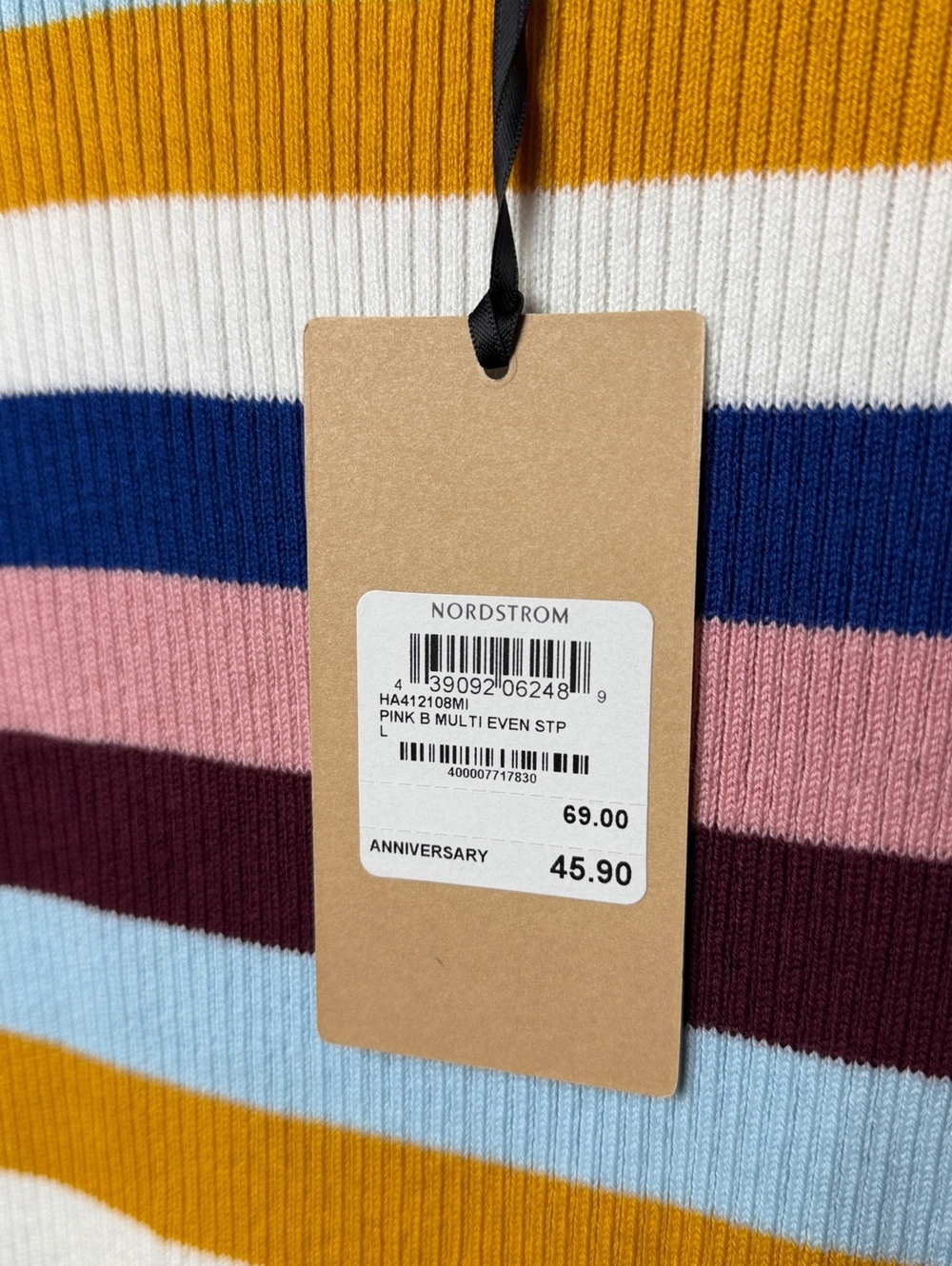 Halogen Multi Color Striped Sweater - Picture 3 of 4
